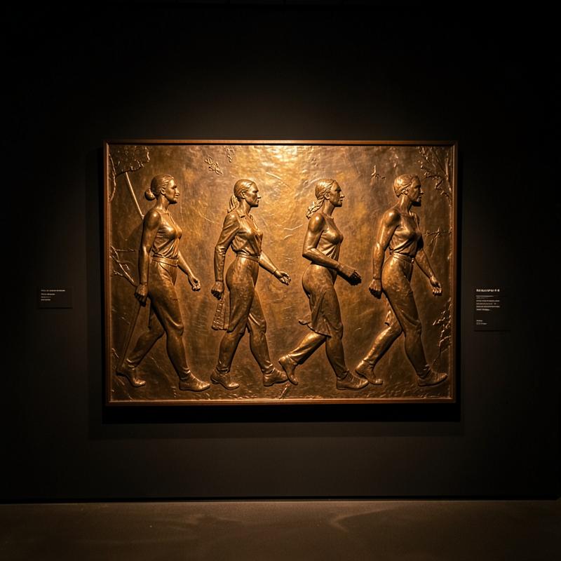 Passage, No. 1, Bronze relief by Derrick Monk